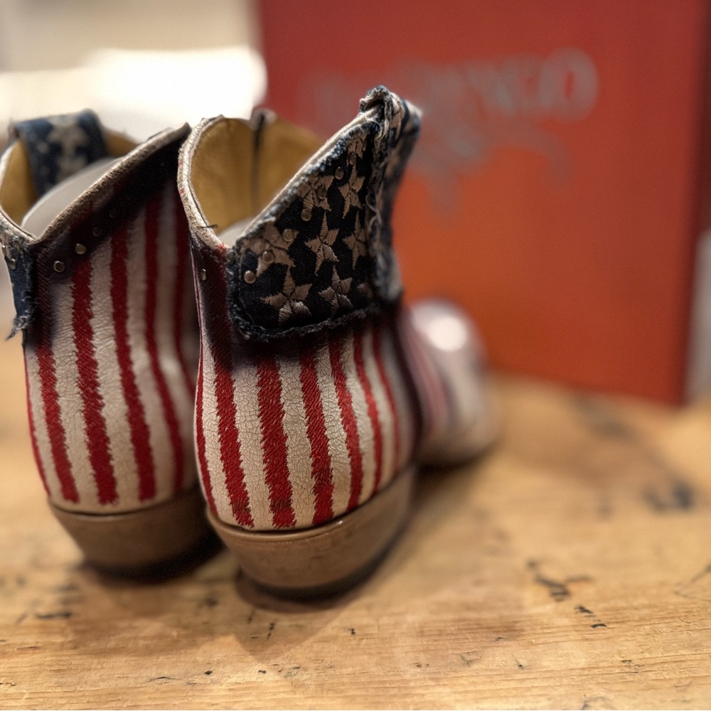 OLD GRINGO United Jorie Patriotic Eagle Ankle Boots YIPPEE KI YAY OLD GRINGO 5” - Picture 5 of 14